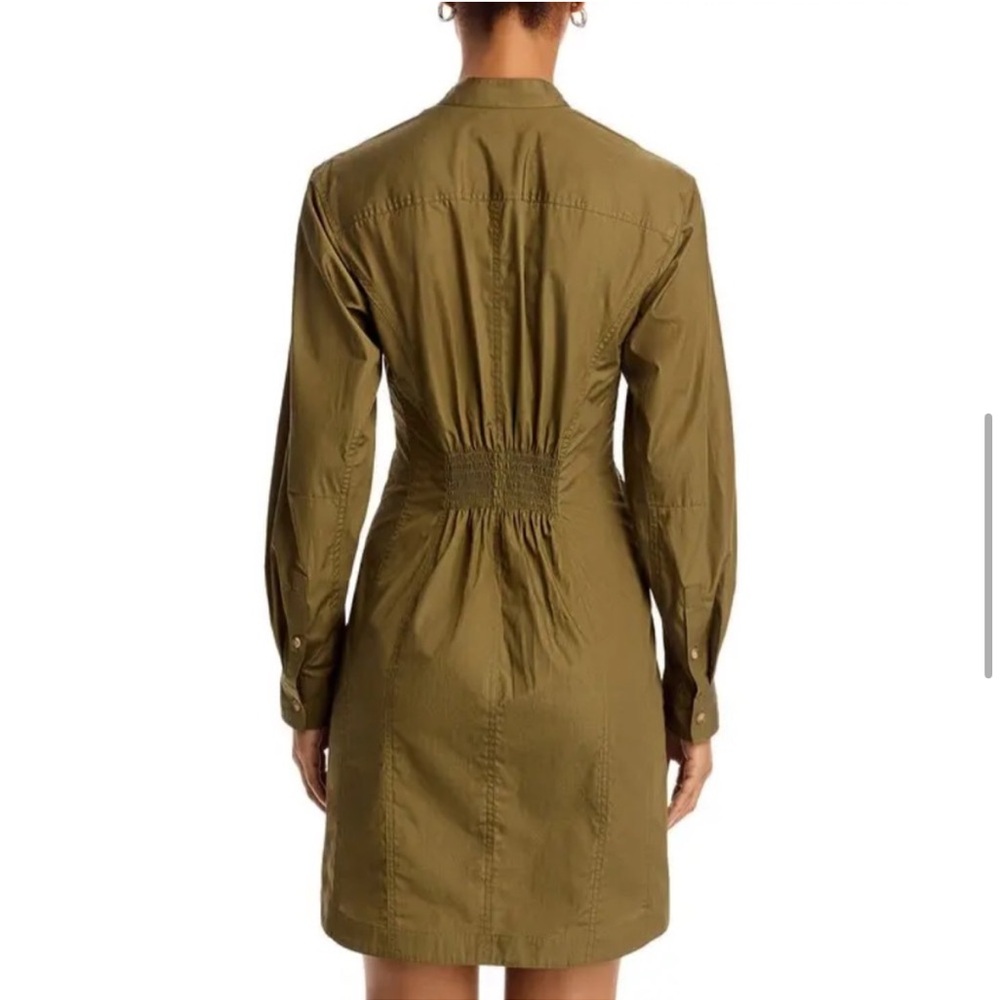 Derek Lam 10 Crosby Beverly Shirtdress Fatigue Green Sz 12 - Picture 3 of 11
